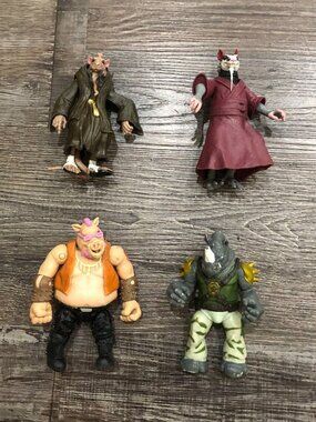 TMNT Teenage Mutant Ninja Turtles Figure LOT of 4 Splinter BeBop Rocksteady